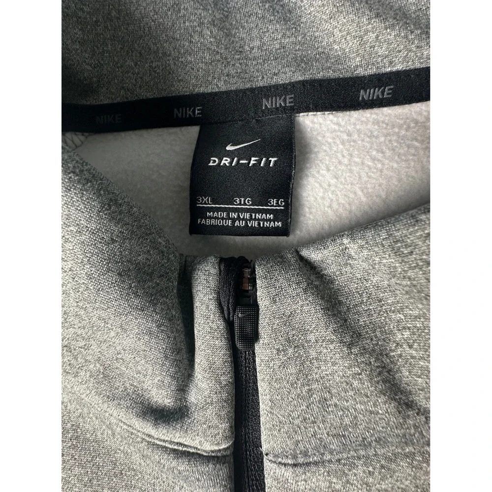 Nike Dri-FIT Mens 3XL Heather Gray Quarter Zip Pullover Fleece Top 860497-012